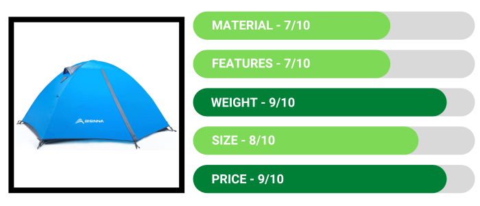 Review - BISINNA 2-Person Camping Tent Lightweight Backpacking Tent